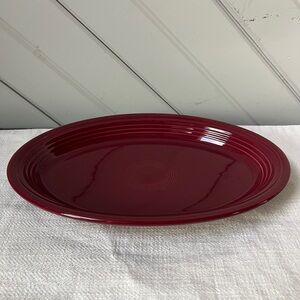 Vintage Fiestaware Cinnabar Maroon Oval Serving Platter